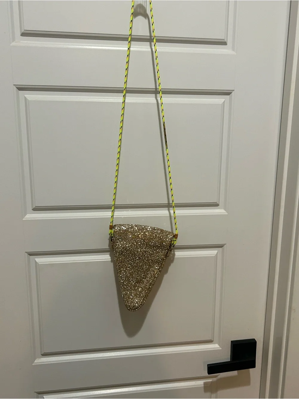 Crewcuts Glitter Pizza Slice Crossbody Bag - Red, Yellow, Gold